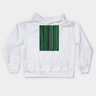 Painted Green Stripes Kids Hoodie